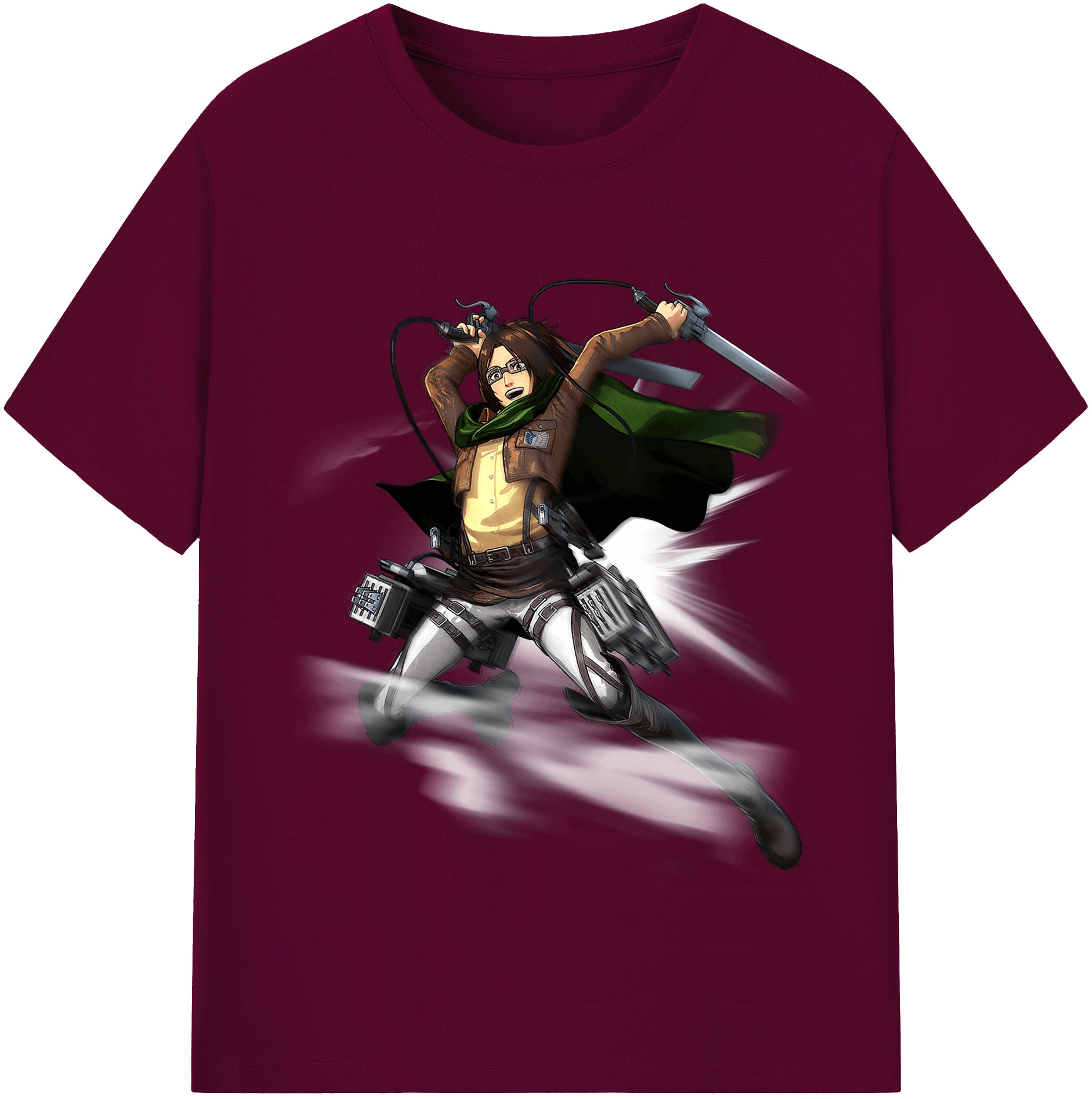 （画像用） 進撃の巨人 ハンジ·ゾエ Attack on Titan Hanji Zoe レディースカジュアルプリントTシャツ（綿100％）